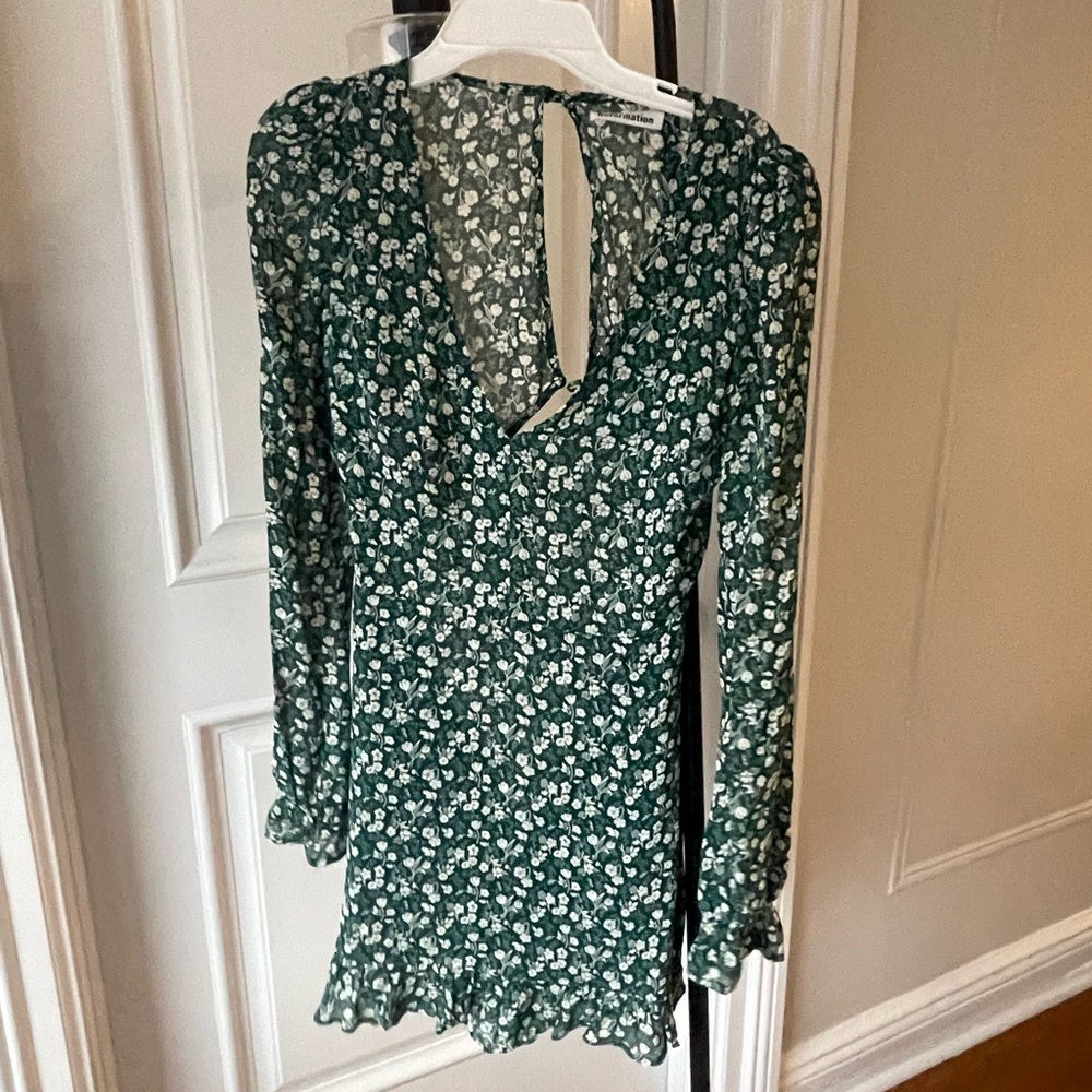 Reformation Floral Green Mini Dress - Picture 2 of 2
